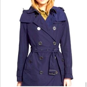 Burberry Balmoral Trench Coat Size Size 2 Navy Gorgeous Coat!